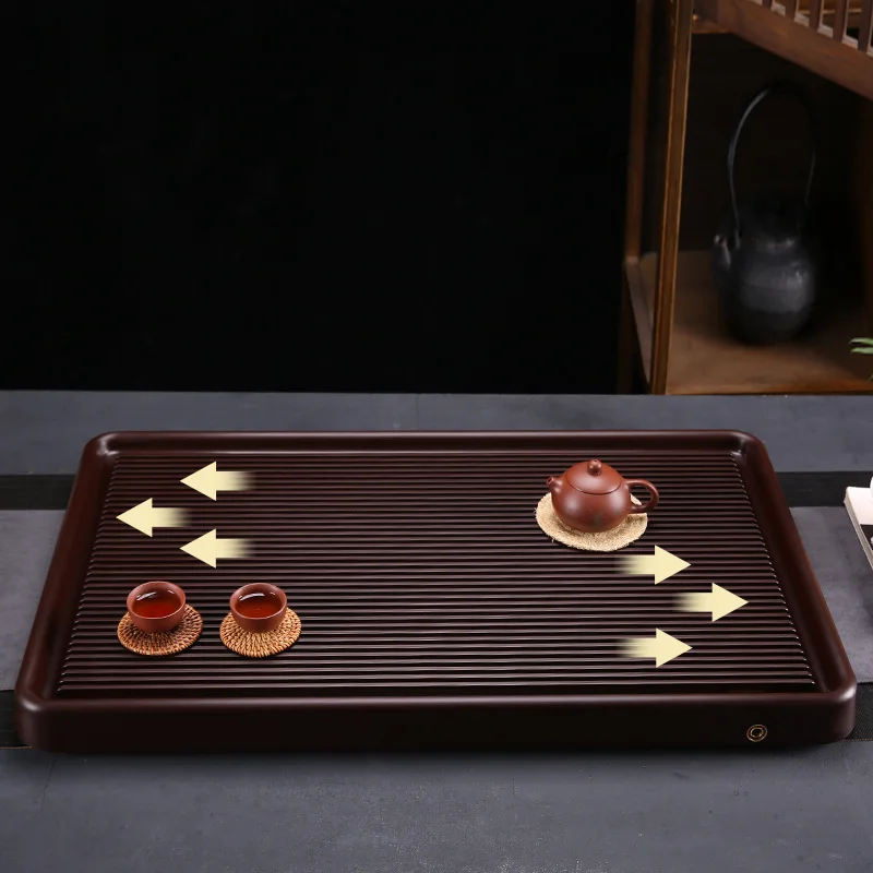 Wooden Serving Tea Tray Decorative Ceremony Hospitality Coasters Ceramic Tea Tray Accessories Drainage Bandejas Home Products