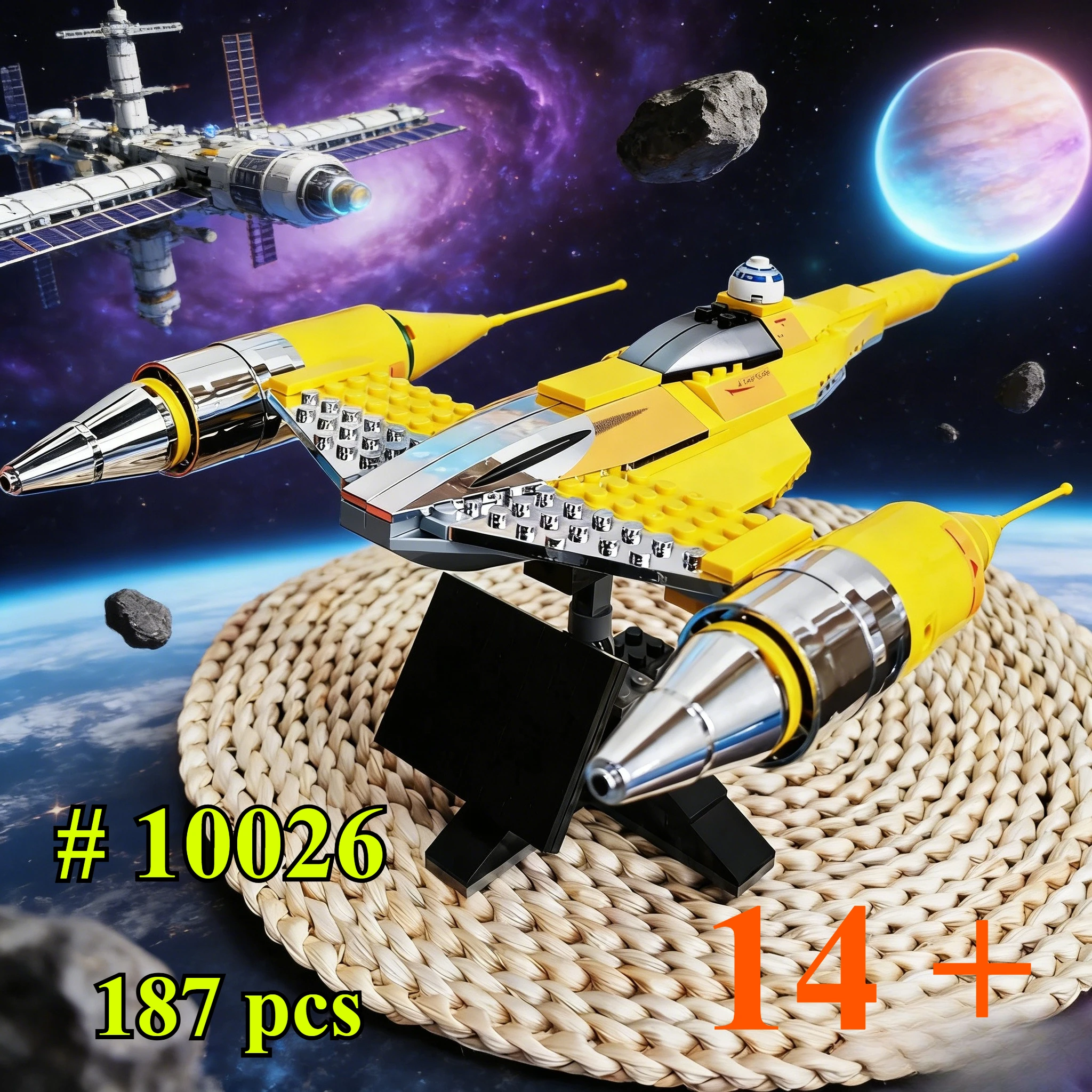 

Набор строительных блоков Nabu Fighter 10026, подходит для подарков на день рождения, совместим с деталями Lego, 187 шт.