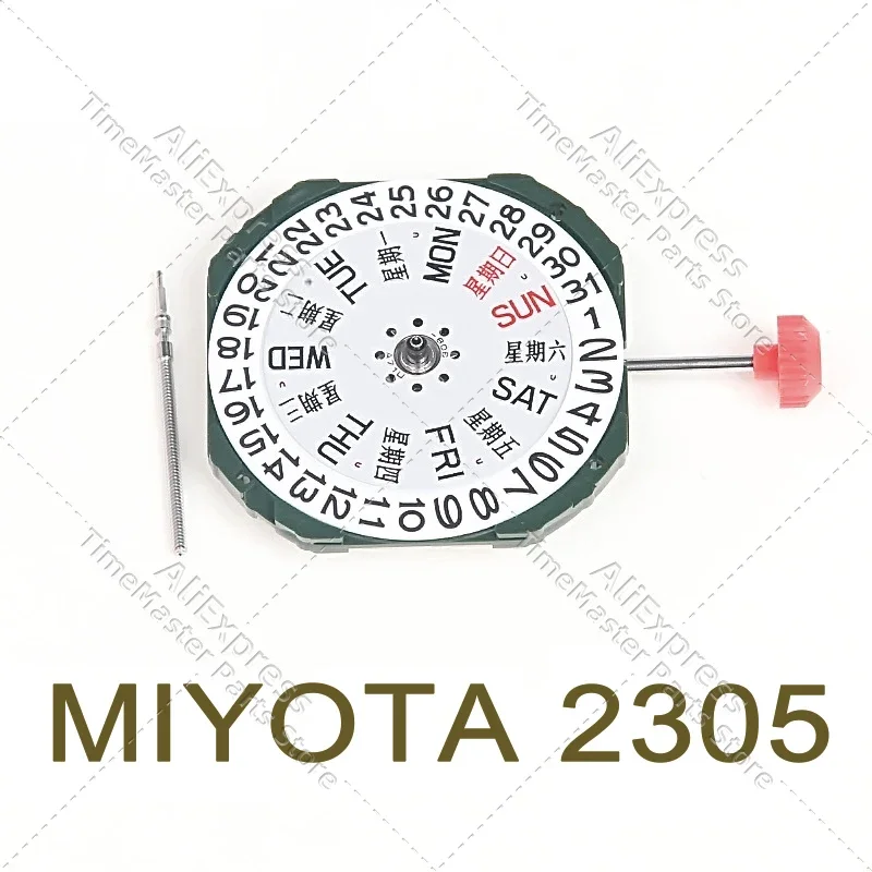 Miyota-reloj electrónico de cuarzo para hombre, cronógrafo con movimiento de tres manos, doble Calendario, grande, 2305, 2035