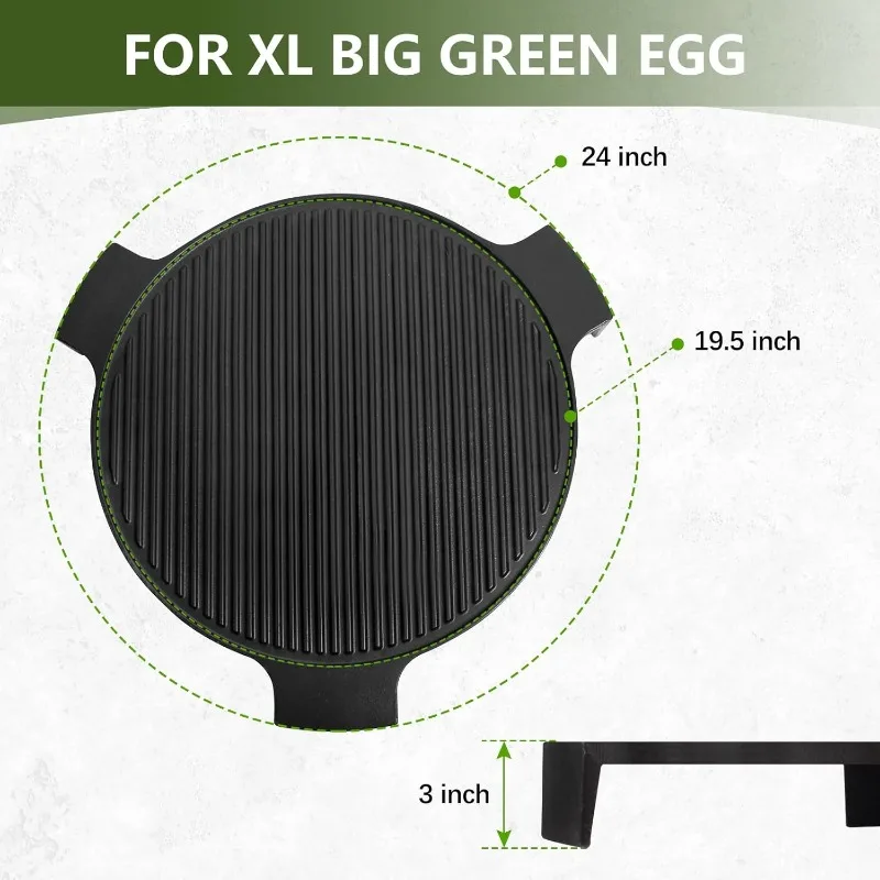 Cast Iron Plate Setter for Extra Large Big Size Green Egg,19.5