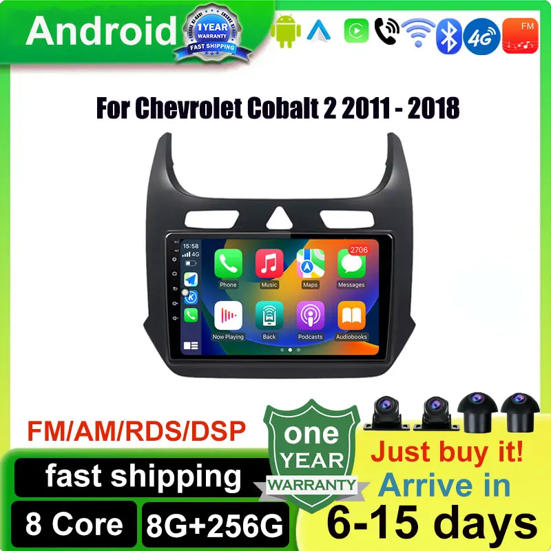 

Carplay Android 14 DSP Stereo Auto Multimedia Player Radio GPS Navigation For Chevrolet Cobalt 2 2011 - 2018