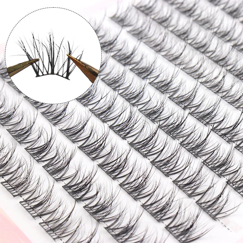 5d cílios postiços pacotes vison fofo cílios individuais volume fofo grosso clusters lash bunches ferramenta de maquiagem feminina