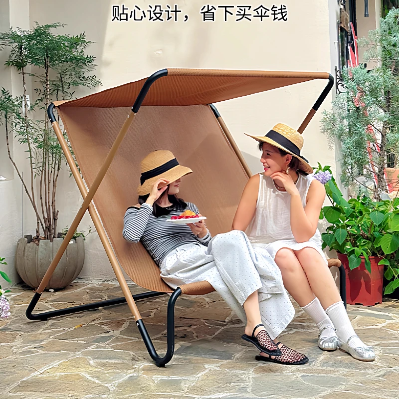 

Hotel beach shade coffee courtyard camping chair double garden leisure bed