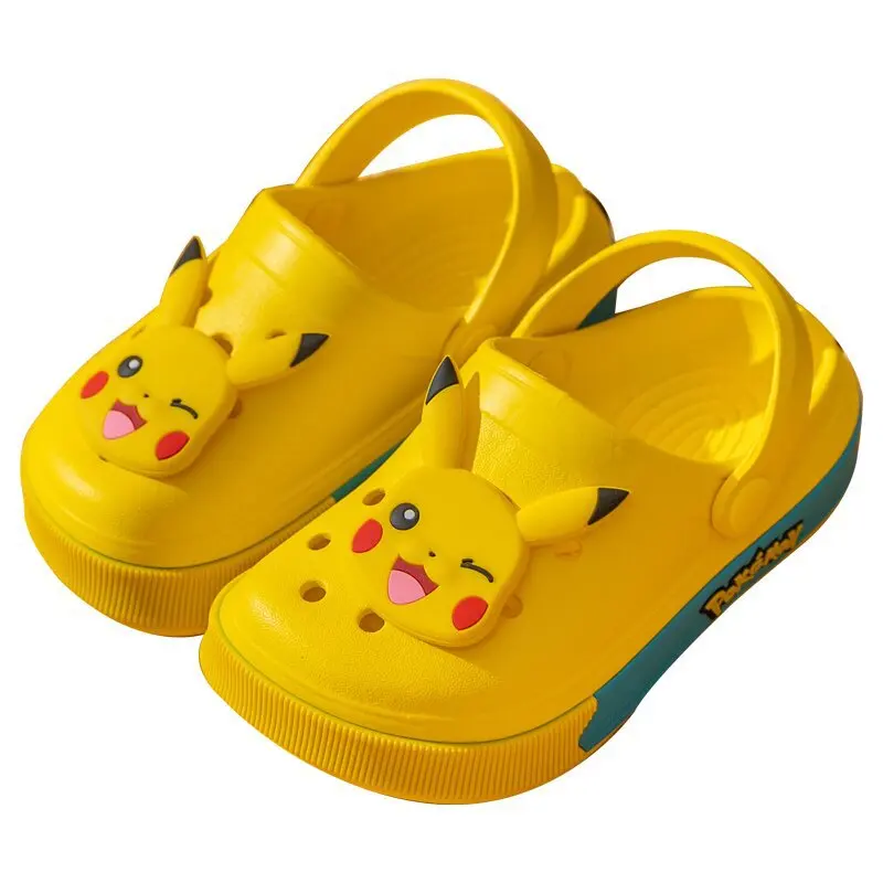 Pokemon Squirtle Pikachu Jigglypuff Charmander Slippers Sandals Flip Flops Anime Kawaii EVA Home Beach Shoes Summer Kids Gifts