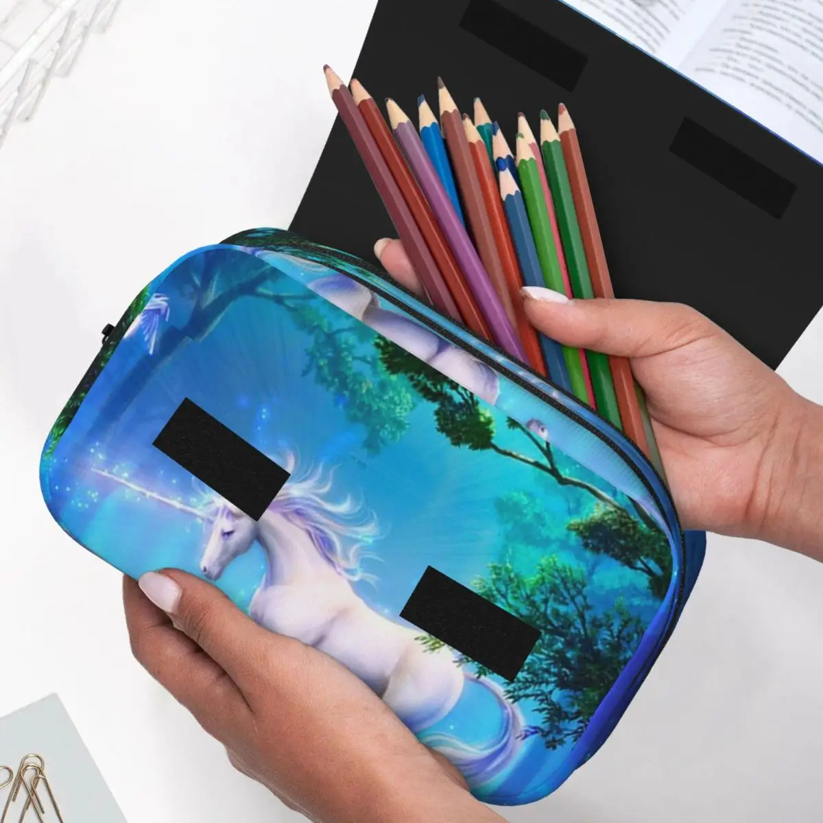 Unicorn Pencil Case for Boys Girls School Pen Box Pencil Bag Stationery Supplies Pen Holder Bag view 4