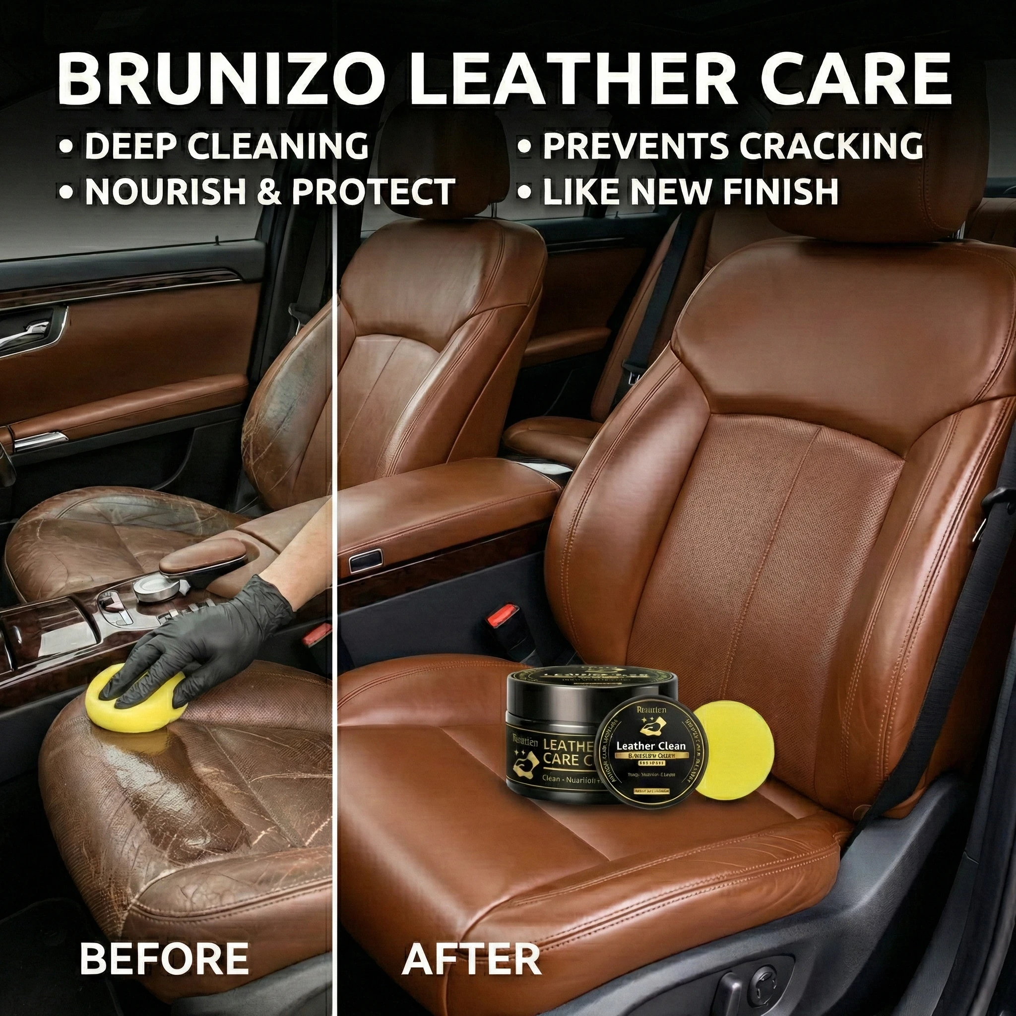 

Bestselling Car Interior Leather Cleaning&Maintenance Set Deep Spray for Rejuvenating Softness Multifunctional Leather Cleaning.