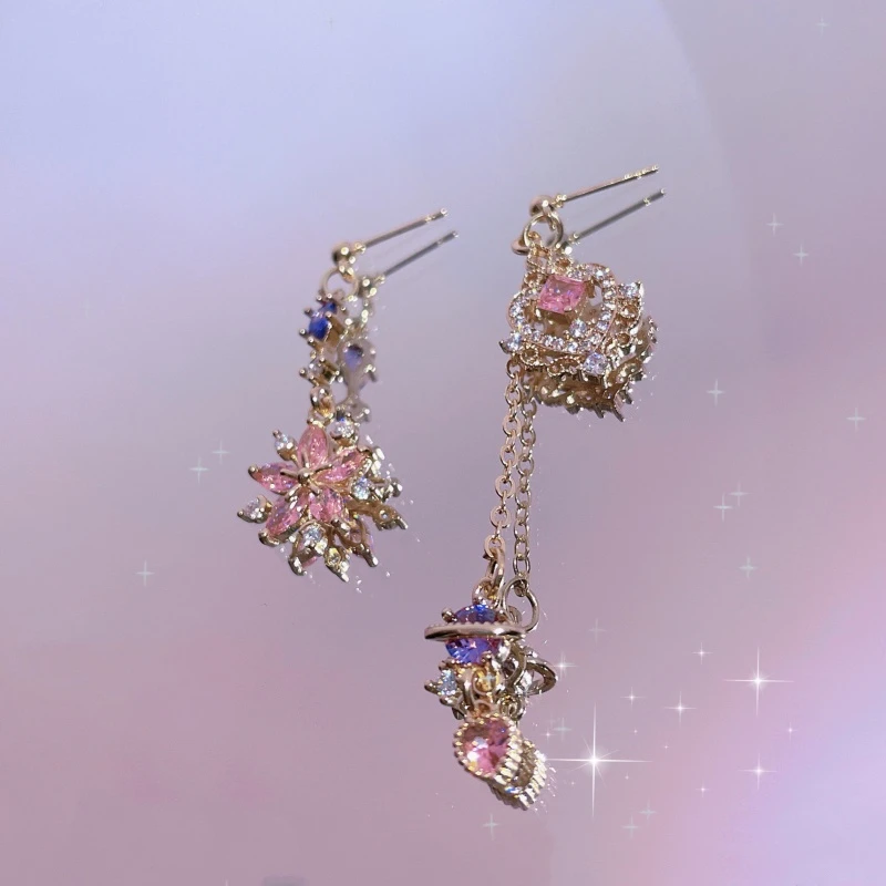 Furina Elysia افينتورين أقراط لعبة Genshin تأثير هونكاي تأثير 3 هونكاي: ستار السكك الحديدية تأثيري قلادة الأذن ترصيع مجوهرات هدايا