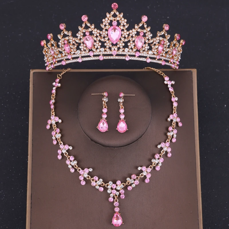 Baroque Crystal Tiaras And Crowns Rhinestone Bridal Jewelry Set Bridal Wedding Hair Accessories Jewelry Crown Tiara For Women