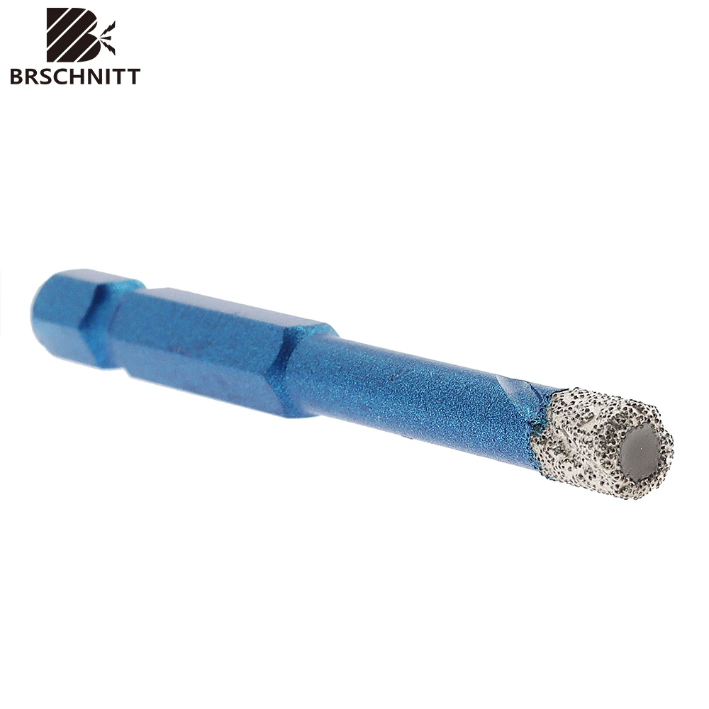 BRSCHNITT 5-teiliges Diamant-Kernbohrer-Set 6mm Schnellwechsel-Schaft für Porzellanfliesen Keramik Stein Granit Marmor Lochsäge – Detail 2