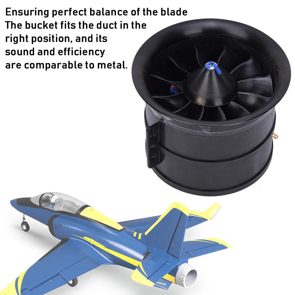 

EDF 90mm 12-Blade Fan Propeller with 6S 1450KV Duct Motor for RC Model Aircraft Accessories RC Aircraft Accessories