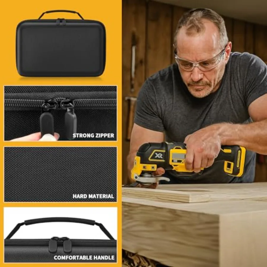Large Carrying Storage Box Compatible with DEWALT 20V MAX XR Oscillating MultiTool DCS354B DCS356B for Battery Charger Blades S