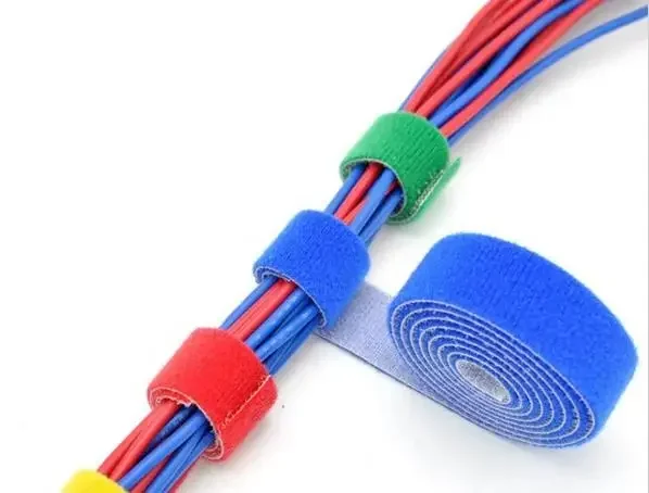 5meters black self adhesive strong Short Hook and loop tape Back to  Cable Tie Nylon  fastener