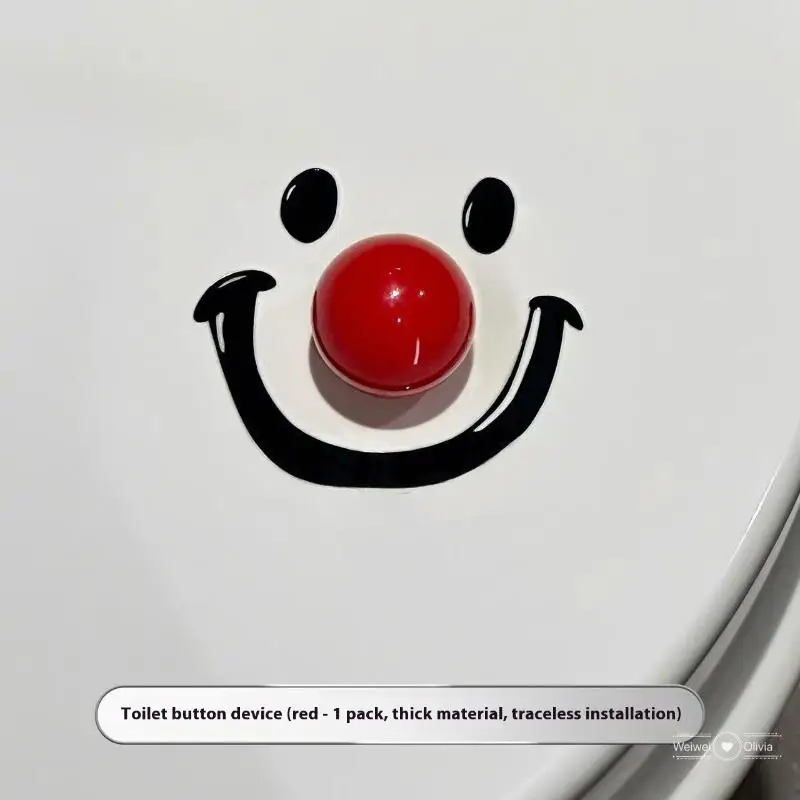 

Smile Face Ball Toilet Lid Lifter - Clown Design Handheld Toilet Seat Cover Opener for Bathroom