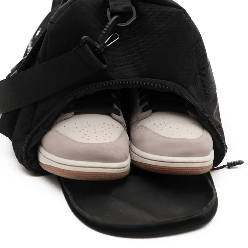 Bolsa esportiva para academia com compartimento para sapatos, viagem de fim de semana durante a noite para mulheres e homens, dobrável, resistente à água