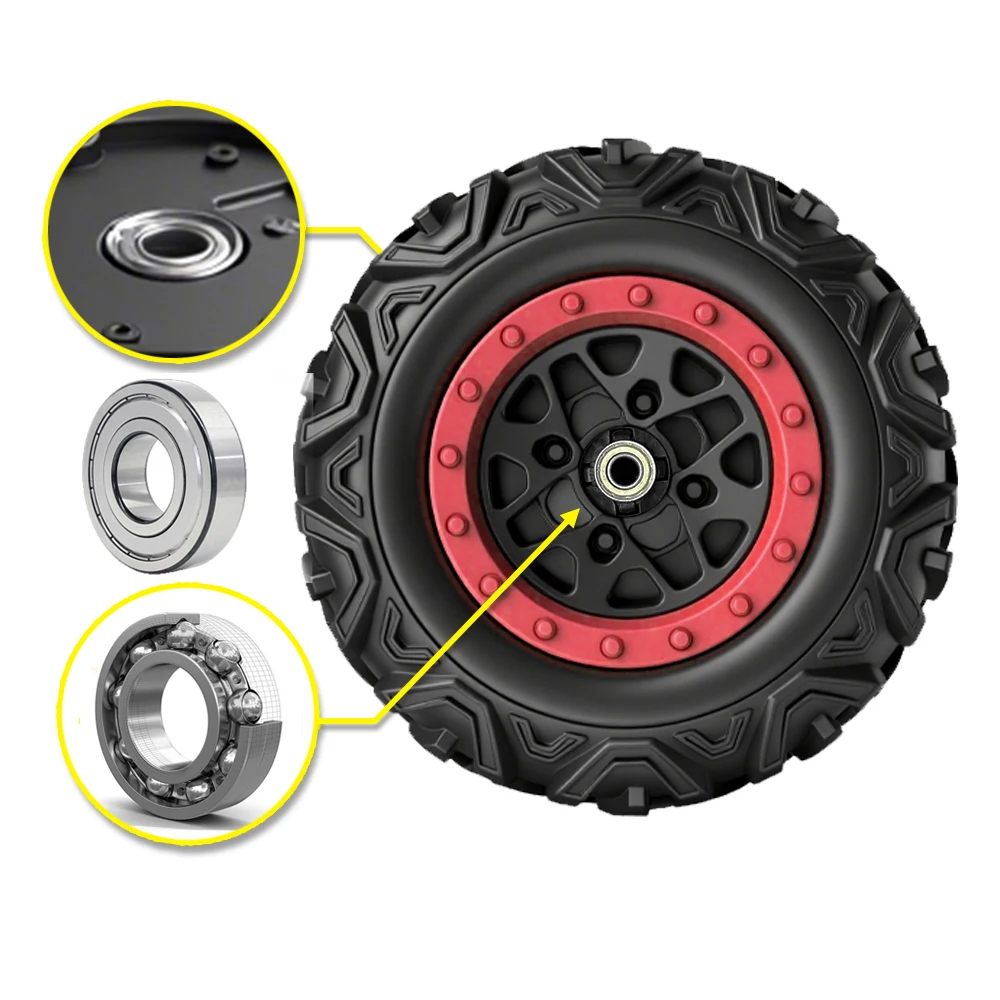 21CM/8.5in 25CM/10in 30CM/12in voiture électrique pour enfants EVA tout-terrain en caoutchouc souple pneu pièces de mise à niveau, coupleur, roulement, roue