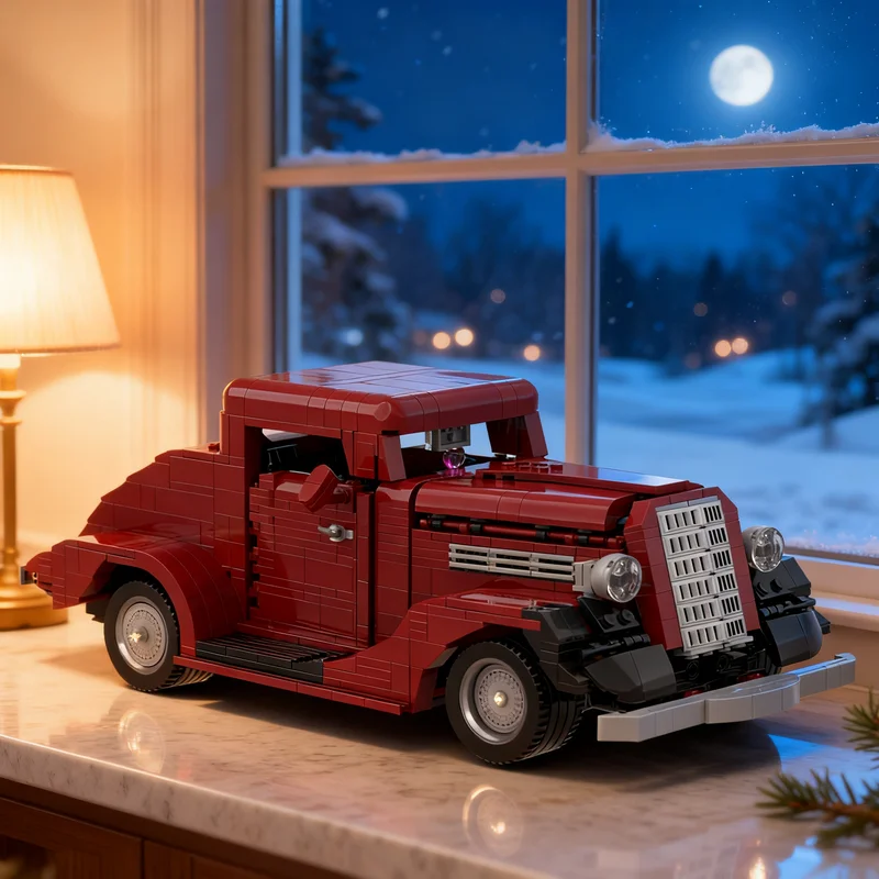 1280pcs MOC Icons My Grandpa's Fordes 3 Window Coupe Model Building Blocks Christmas Gift Construction Toys Education Home Decor