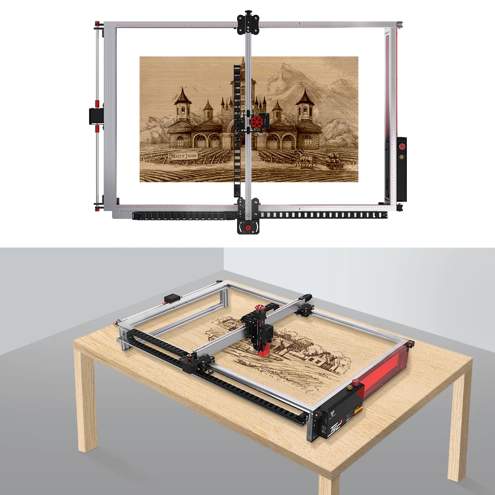 Imagem -05 - Twotrees Ts2 Laser Engraving Machine Extension Kit Faça Você Mesmo Alumínio Frame Perfil Upgrade Expandir Kit 780x450 mm Ts210w Ts220w