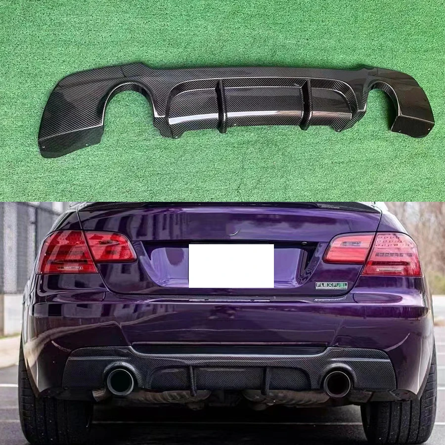 For BMW 3 Series E92 E93 320 330i Carbon Fiber Car Rear Bumper Diffuser Rear Splitters Spoiler Back lip Upgrade body kit