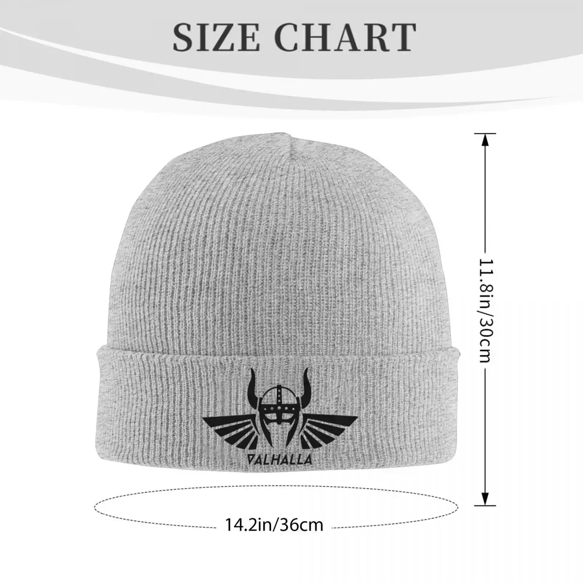 Valhalla Beanie Hats Guild Trendy Caps Female Male Hippie Skullies Beanies Autumn Winter Graphic Head Wrap Beanie Hat