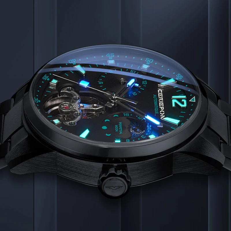 Pagani Design Relógio de pulso mecânico automático, Relógios masculinos, Moda oca de luxo, Relógio impermeável