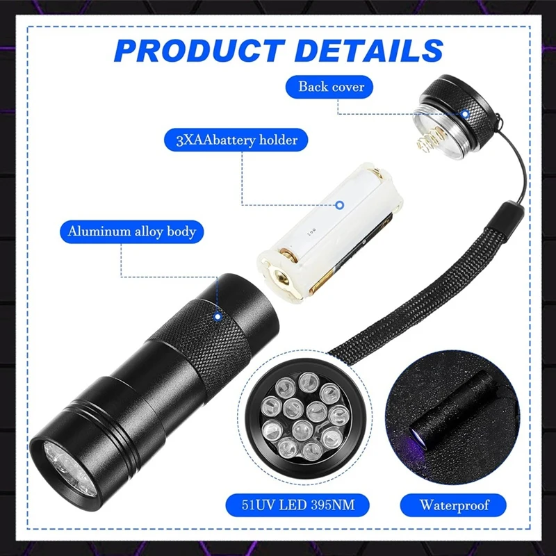 4 Pcs Equipment Kit Includes 1 Pocket Digital Voice Recorder 2 LED Light Up Pet Cat Ball 1 Black UV Flashlight, 8 GB-ABFB