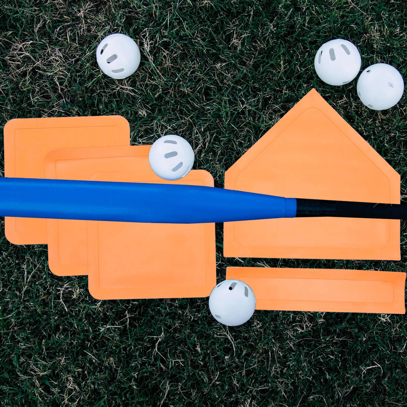 

1Set Thrown Down Rubber Plate Baseball Base Non Slip for Softball Kickball Teeball Training School Practice Backyard Field Use