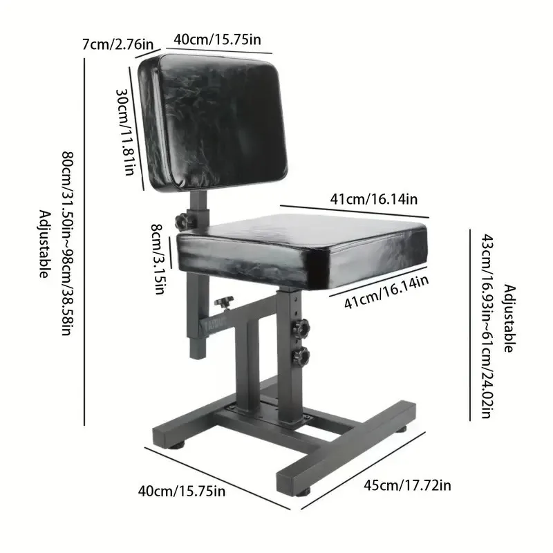 Tattoo Multifunctional Work Chair Integrated Armrest Foldable Adjustable Arm Support Height Adjustable 180 Rotation