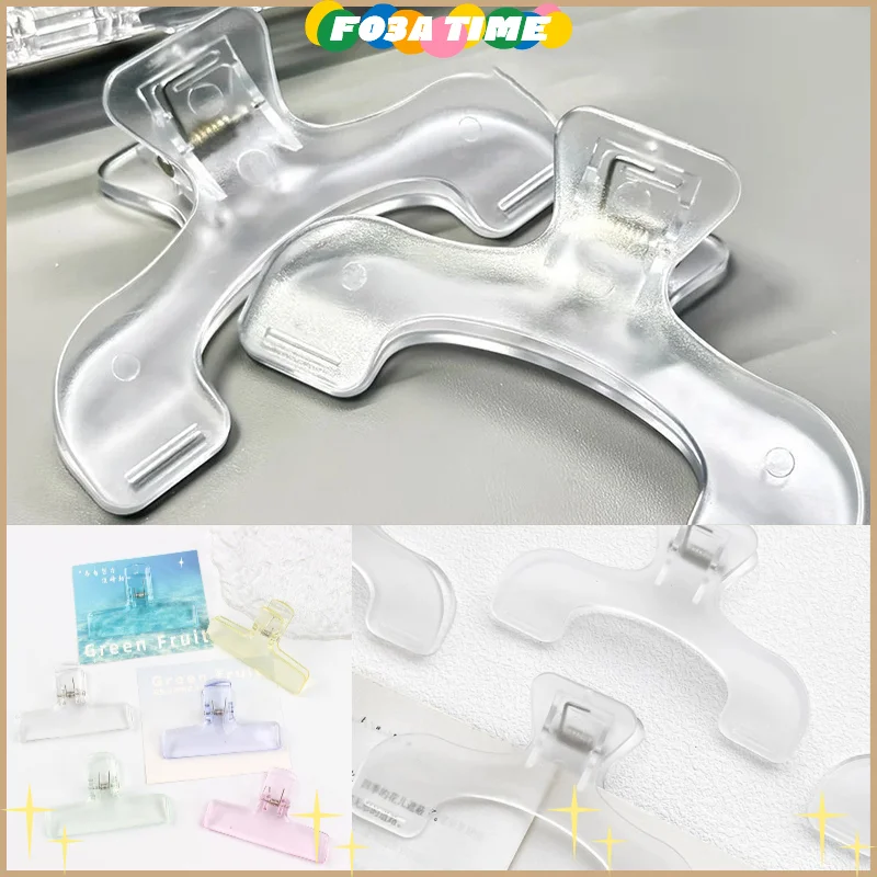 

1Pcs Transparent Page Holder Simple Fixed Book Clips Frosted Memo Clip Kawaii Practical Note Holder For Reading Tool