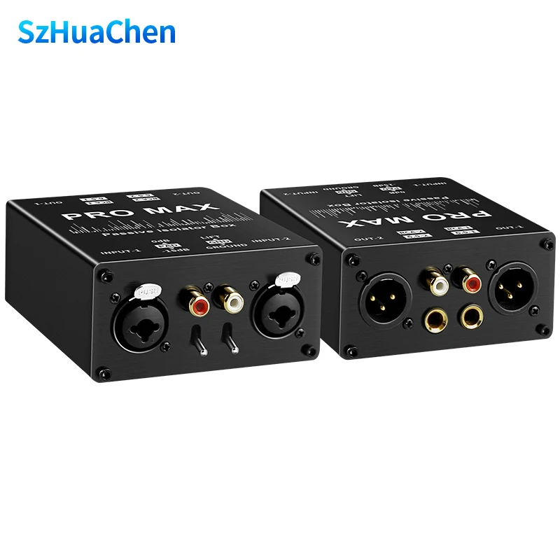 2-Way Audio Isolator Audio Current Noise Eliminator XLR 6.5 Lotus Isolator Mixer Live Broadcast