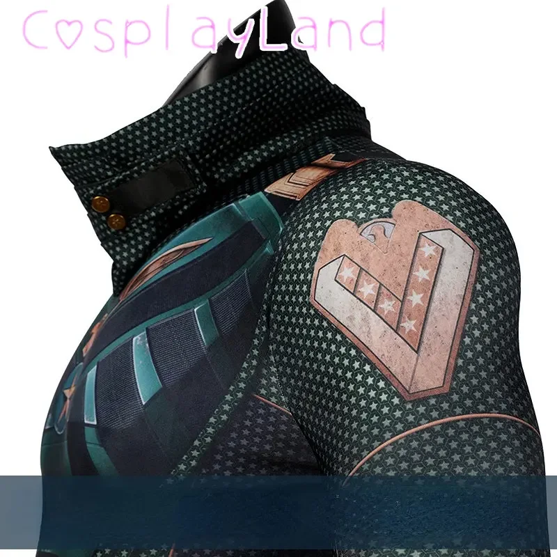 The Boys Season 3 Payback Soldier Boy Cosplay Costume Suit Ben Printing Stretchy Jumpsuit Helmet Soldier Boy Spandex Bodysuit view 4