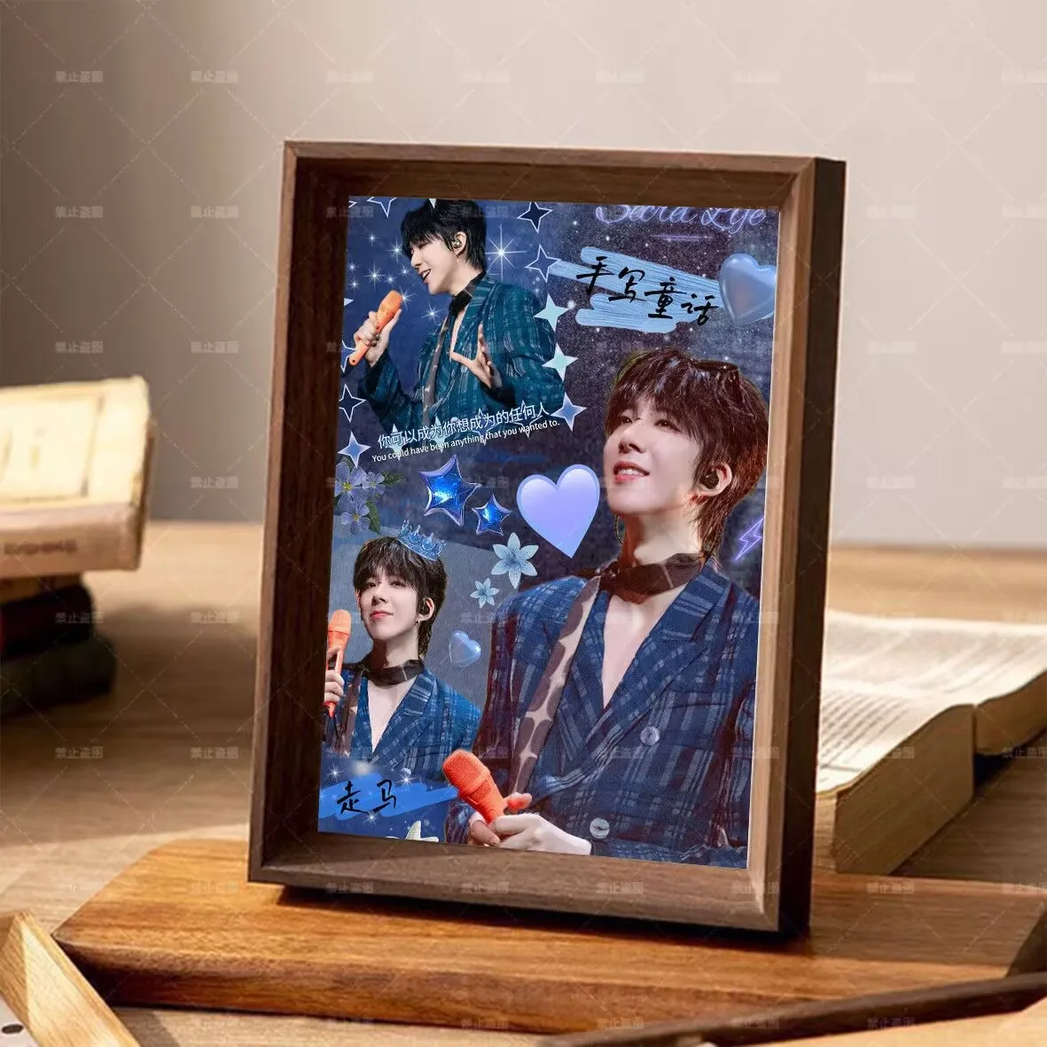 إطار صورة محيطي للحفلات الموسيقية على شكل نجمة من Liu Yuning لتزيين غرفة النوم وطاولة رائعة، هدية لأفضل صديق للإناث