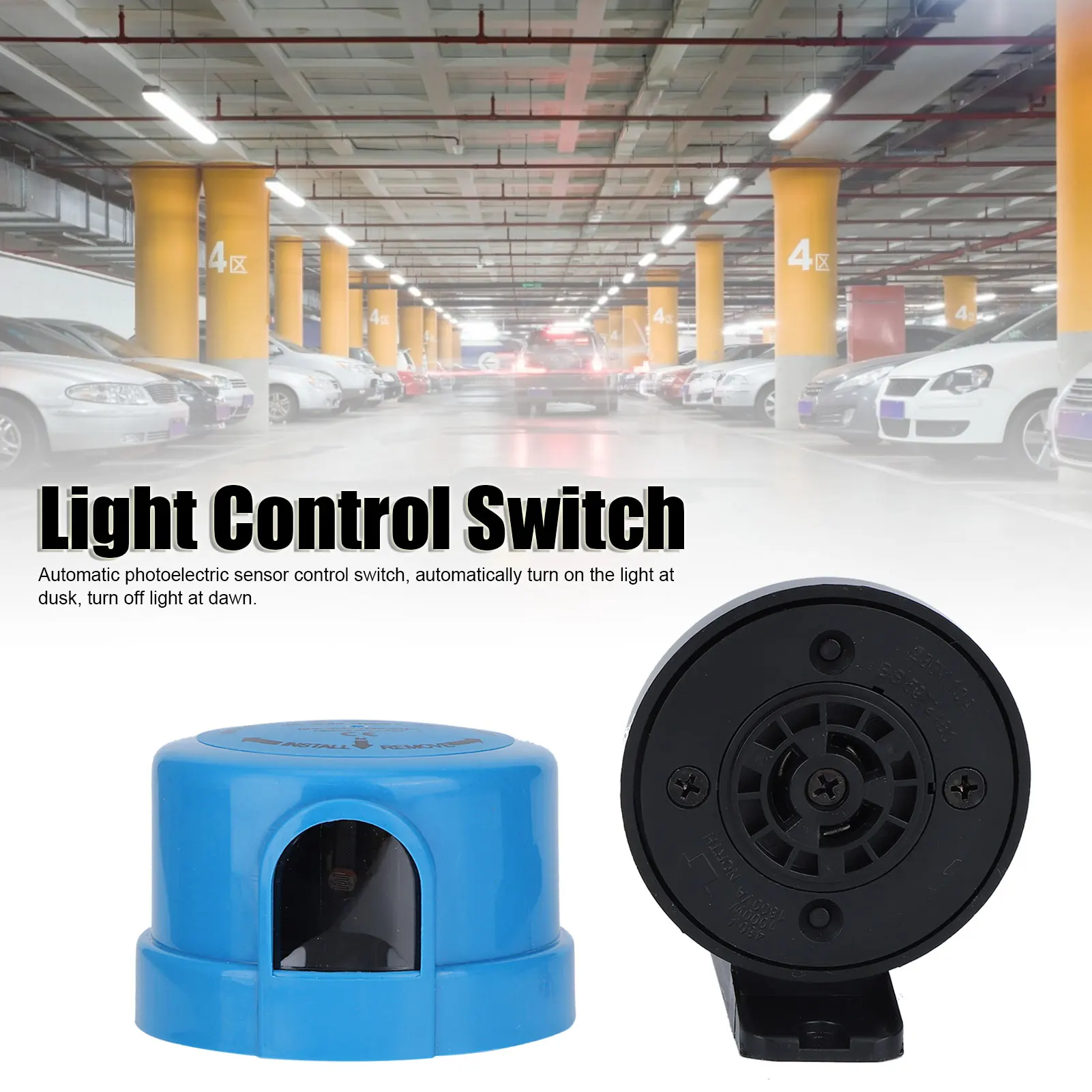 

Automatic Photoelectric Sensor Control Switch for Home Corridor Park Street Lighting 105-305V 16A Outdoor Light Control Switch