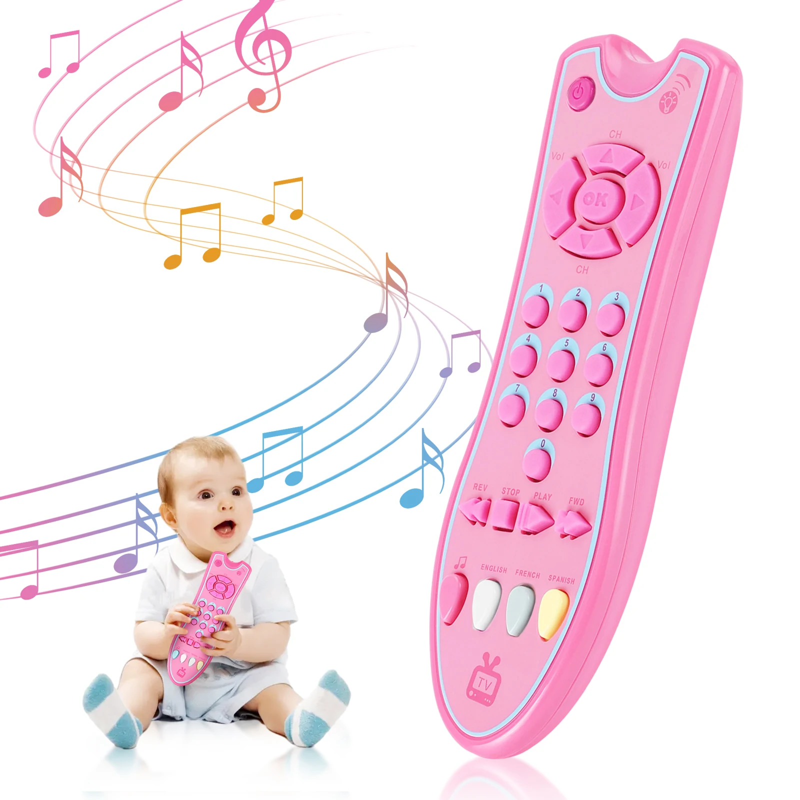

Baby Television Remote Control Toy Colorful Children Toys Color Random