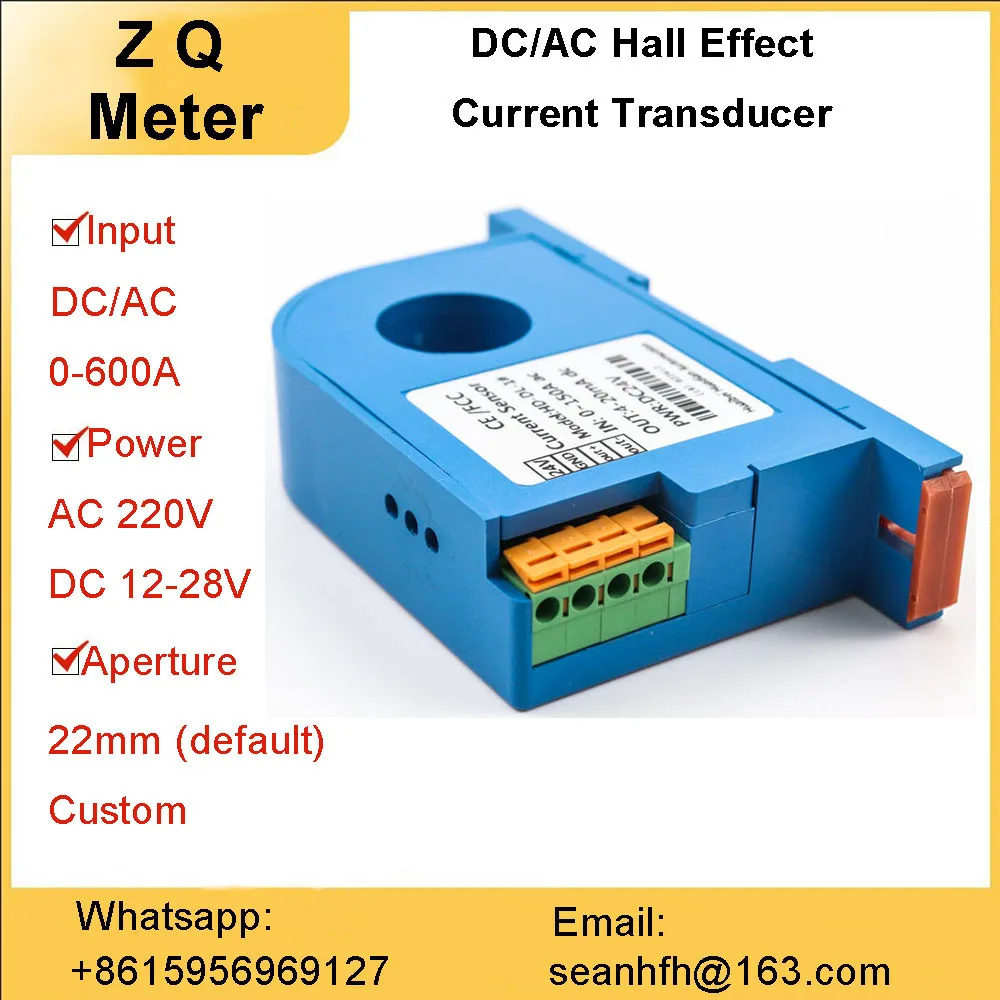 

Преобразователь переменного/постоянного тока 0-200А в 4-20мА, перфорированный датчик мощности Холла, модуль изоляции трансформатора, изолятор