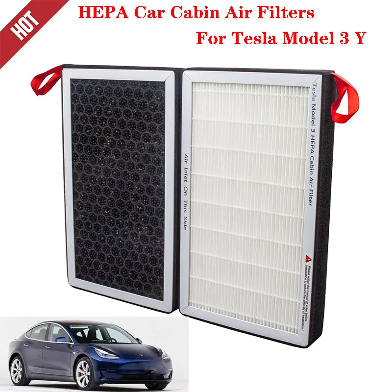 

Fit For Tesla Model 3 Model Y HEPA Car Cabin Air Filters Premium Accessories 17-23