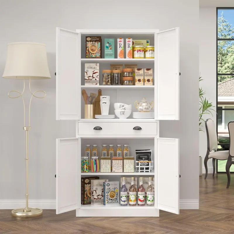 

71” Food Pantry Storage Cabinet with Drawer Kitchen Cupboard Storage Cabinet with Doors Tall Storage Cabinet for Pantry,Kitchen