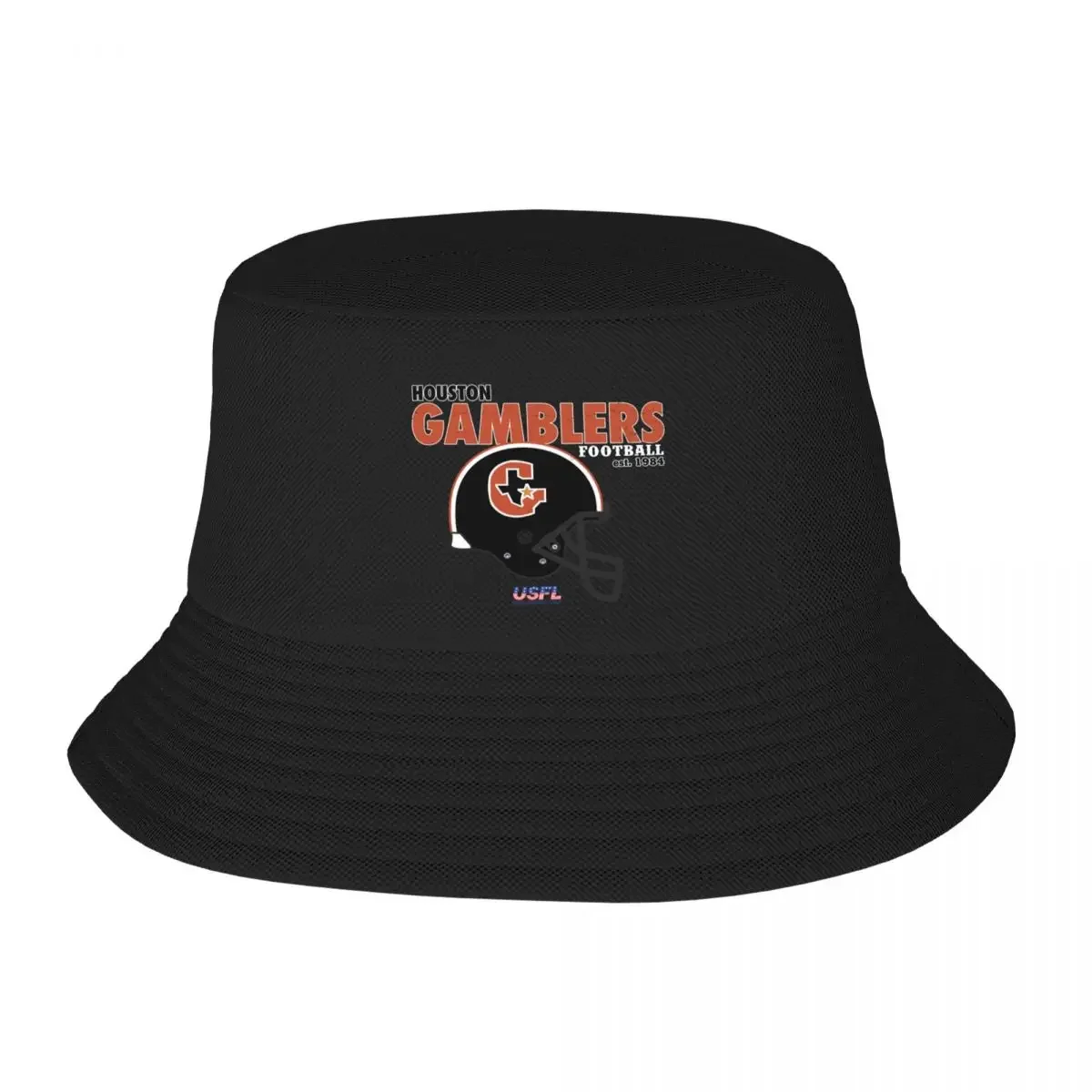 Distressed Houston Gamblers Helmet Bucket Hat sun hat fashionable Hip Hop Luxury Woman Men's