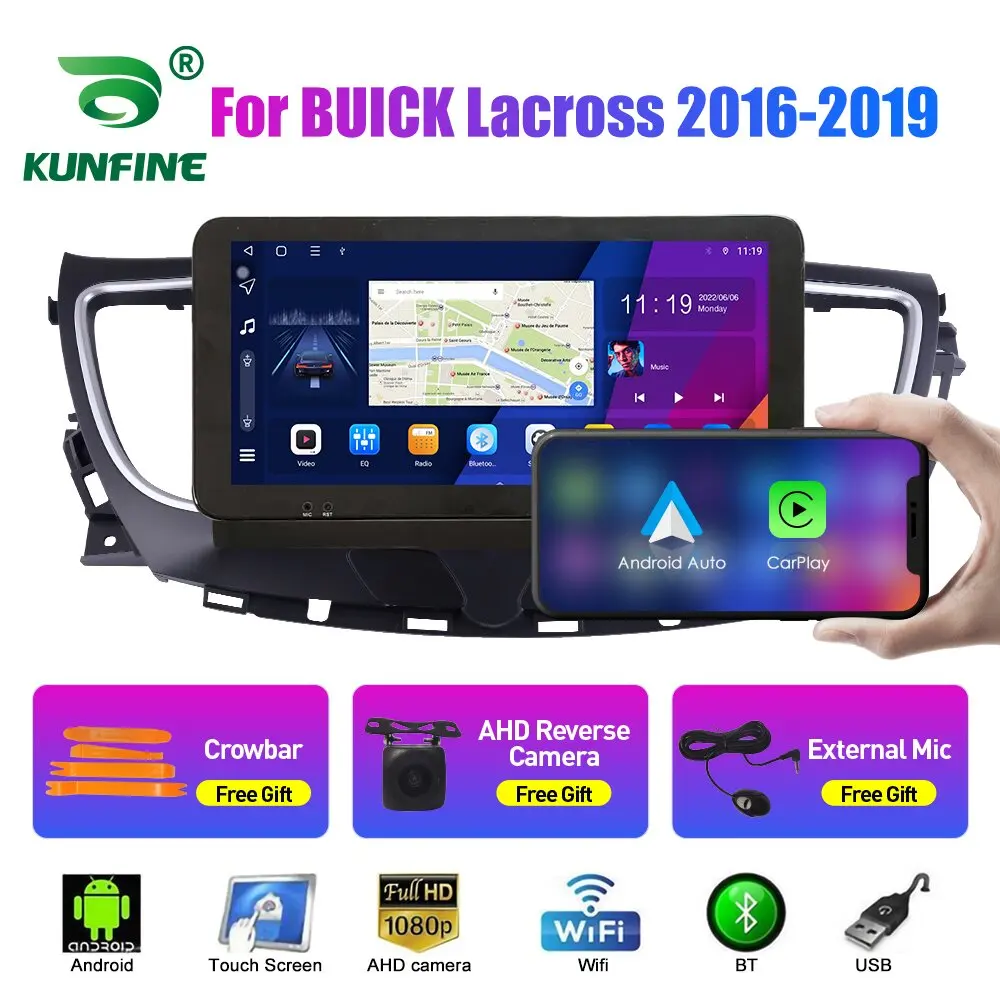 10.33 Inch Car Radio For BUICK Lacross 2016-2019 2Din Android Octa Core Car Stereo DVD GPS Navigation Player QLED Screen Carplay