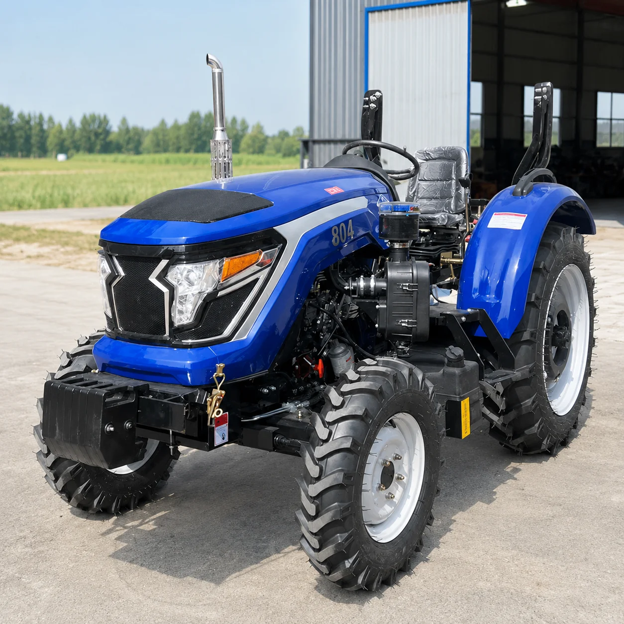 80HP Agricultural Tractor Diesel Farm Equipment for Orchard Farming Landscaping Field Operations with Front Loader