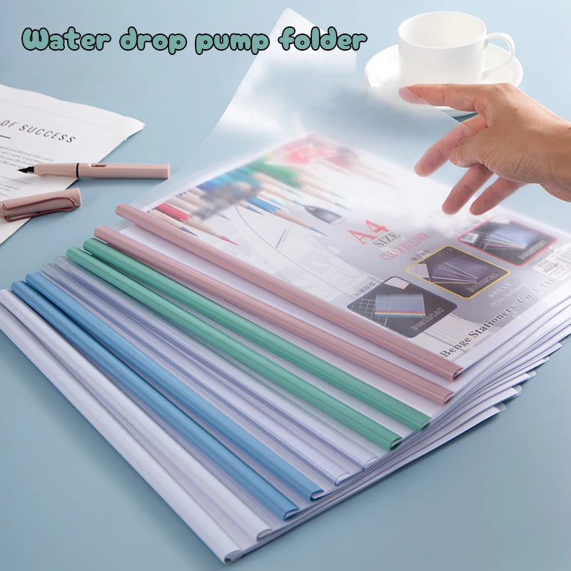 

Thickened Waterproof A4 File Bag, 5Pcs Transparent Plastic Folder for Document & Test Paper Storage