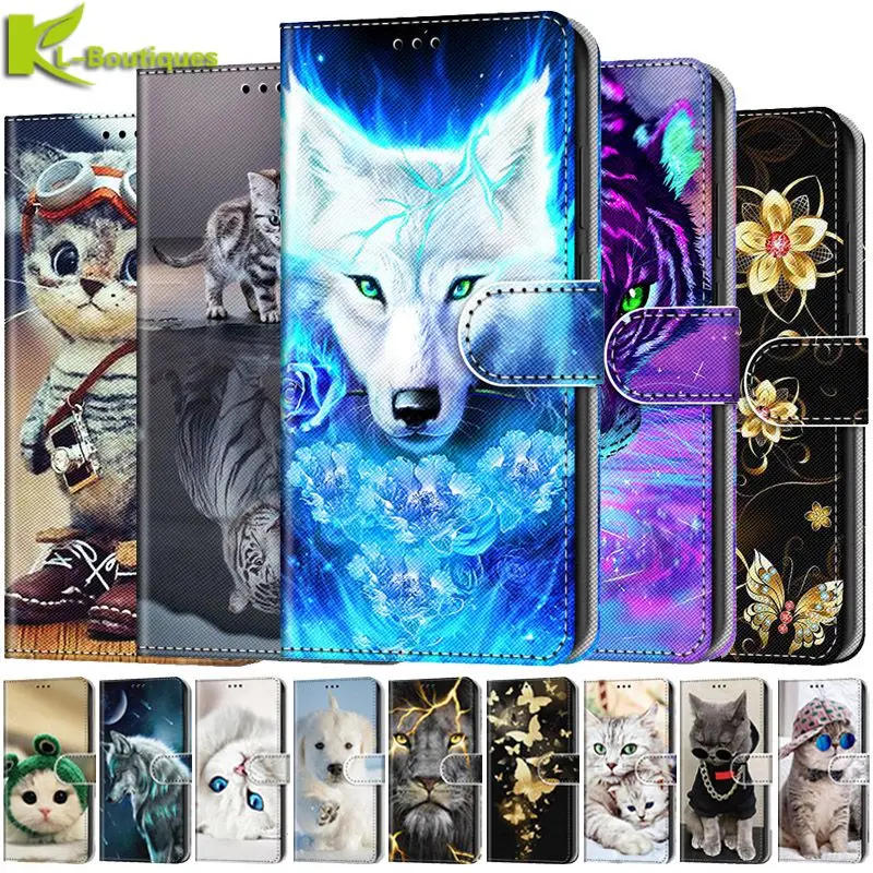 Tiger Animal Painted Wallet Phone Case For Samsung Galaxy A51 A71 A21S A31 A41 A11 A30S A10 A30 A50 A40 A20E A 20S Case Cover