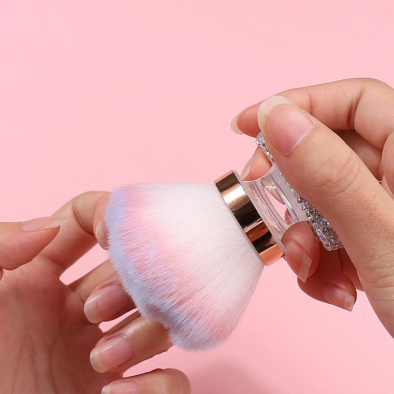 Herramienta para uñas a prueba de polvo, cepillo de limpieza profesional, colorete de polvo, rosa de maquillaje, accesorios de cepillos para uñas