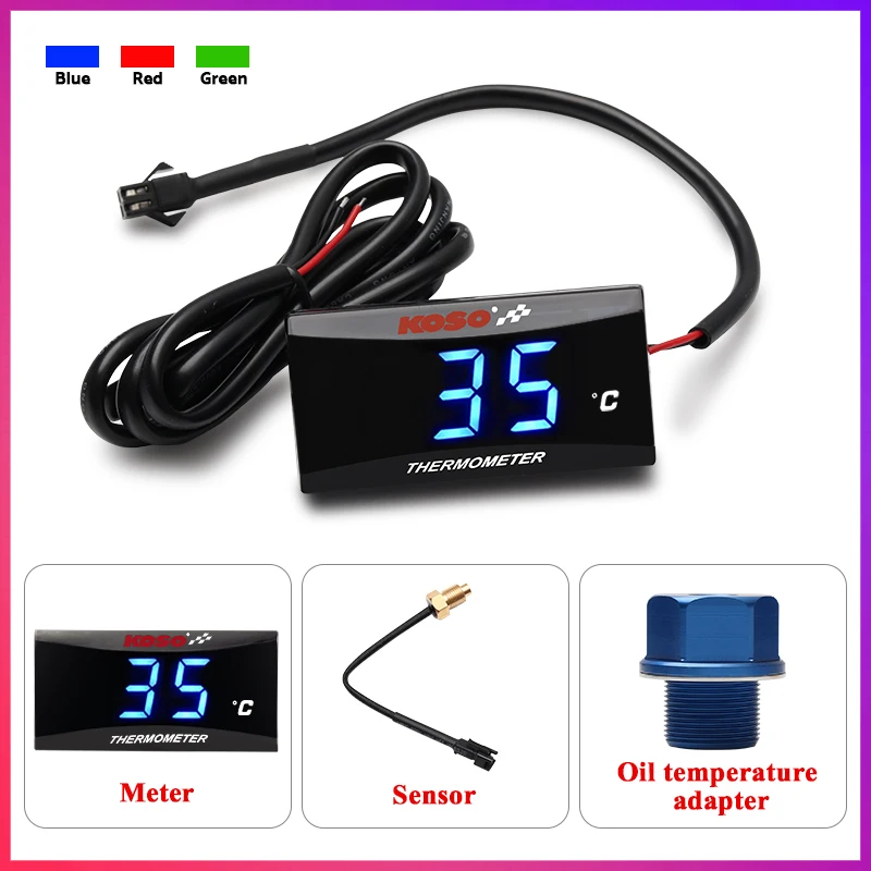 Koso temperatura oleju miernik dla XMAX250 300 NMAX CB 400 CB500X Adapter skuter i wyścigi motocyklowe termometr