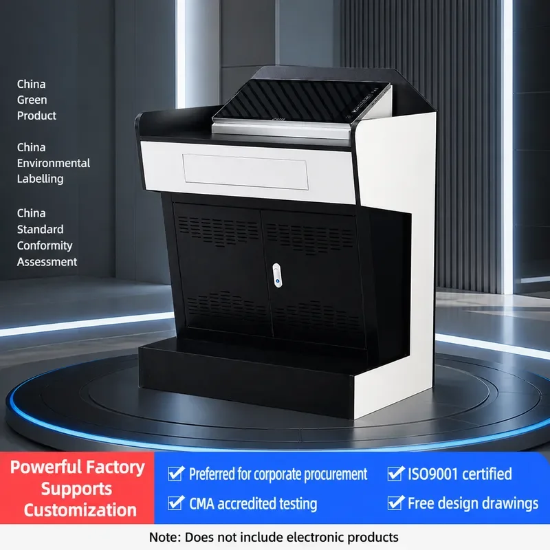 for Wooden Thickened Multimedia Podium Multifunctional Class Power-on Center Console School Teacher Lecture Table