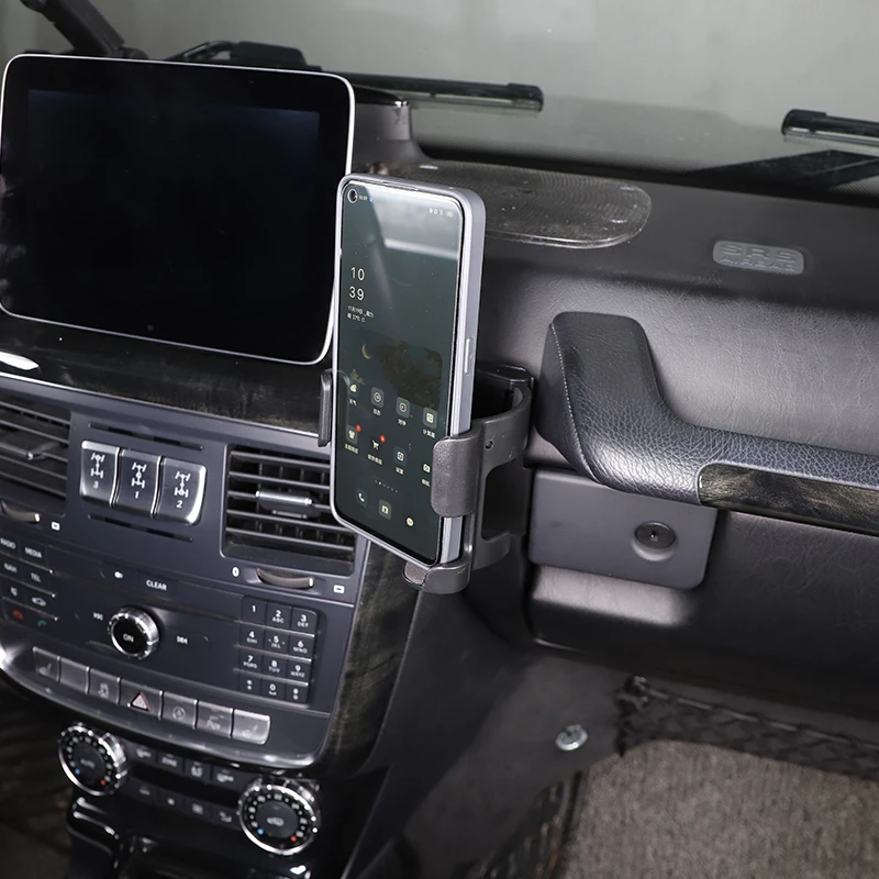 

Для 2007-2018 Mercedes-Benz G-Class W463 автомобильный многофункциональный держатель для мобильного телефона с центральным управлением, аксессуары для подстаканника для напитков