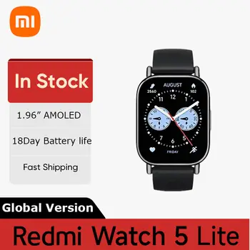 全球版小米 Redmi Watch 5 Lite,1.96 英寸 AMOLED 顯示屏,18 天超長續航,內置 GNSS,5ATM 防水,藍牙®通話 10 最佳銷售 紅米智慧手錶 - №4