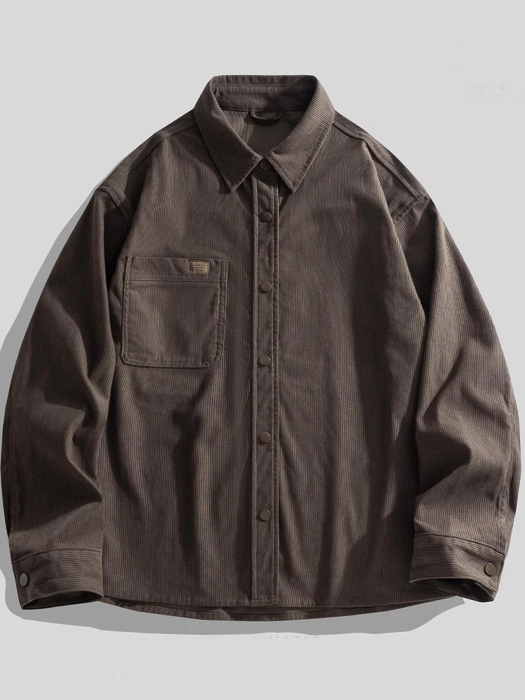 

Мужская винтажная вельветовая куртка Haome в стиле High-End, свободного кроя, в американском стиле, для весны и осени