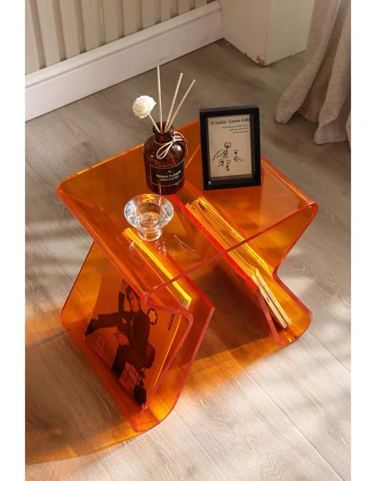 Nordic Simple Acrylic Coffee Table Sofa Living Room Transparent Side Several Bedroom Acrylic Corner Table Bedside Table