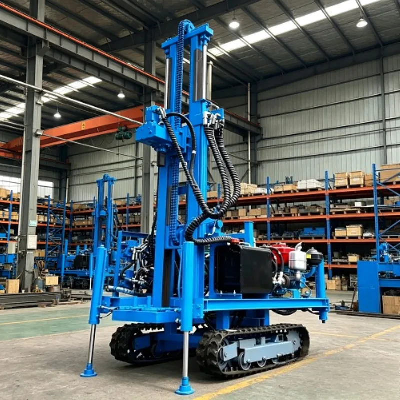 

150m 200m Deep Portable Diesel Hydraulic Water Well Rotary Drilling Rig Borehole Water Well Drilling Machine With Electric Start
