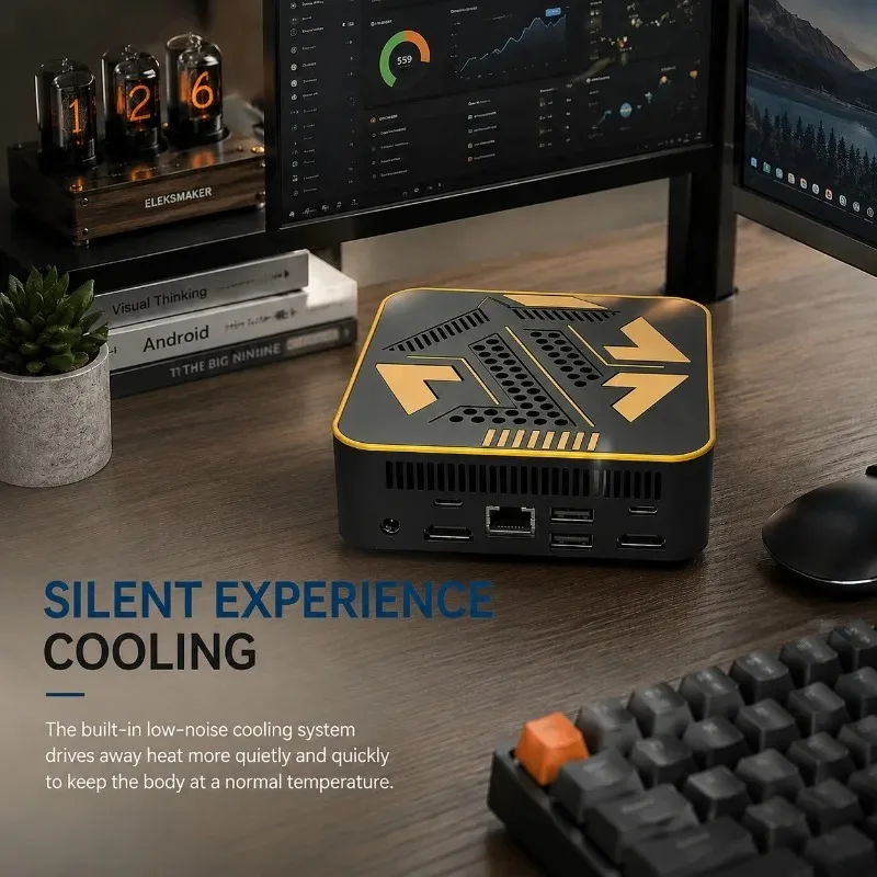 ミニpc-intel-i9-10980hk、小型フォームファクター、16gb-ram、1tb-ssd、wi-fi-bt52、m2-nvme、高性能ゲーミングシステム、超低消費電力、静音設計。
